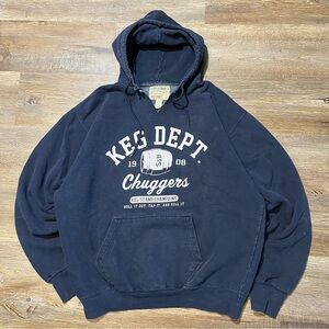 Vintage Heavyweight Chuggers Keg Dept. Navy Steve & Barry’s Hoodie